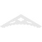 Ekena Millwork Pitch Wellington Architectural Grade PVC Gable Pediment, 48"W x 14"H x 1"P (7/12) GPP048X014X100WEL - alternate 5